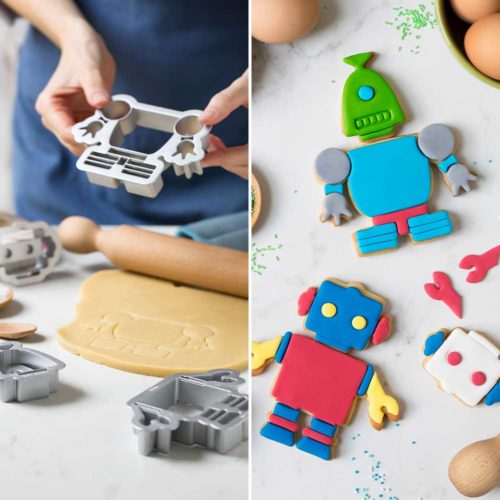 Koekjesuitsteker set robots bij cake, bake & love 7