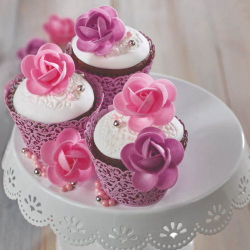 Ouwel roosjes roze & paars pk/8 bij cake, bake & love 6