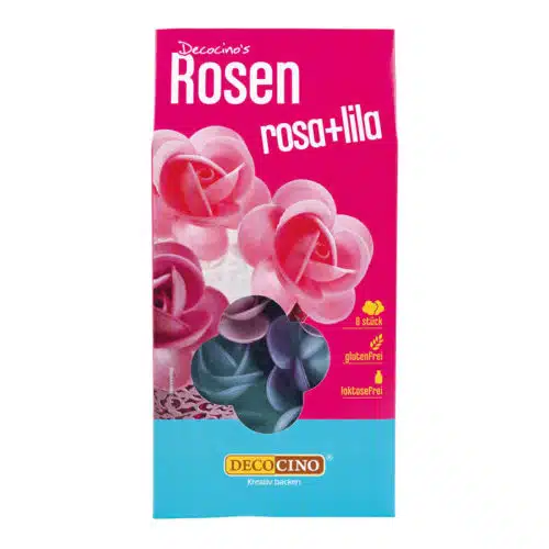 Ouwel roosjes roze & paars pk/8