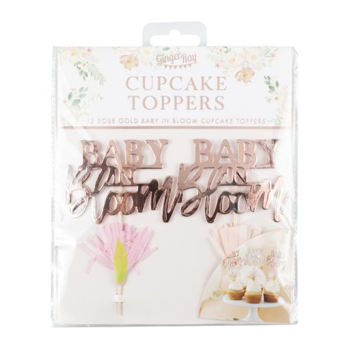 Cupcake topper baby in bloom bij cake, bake & love 7