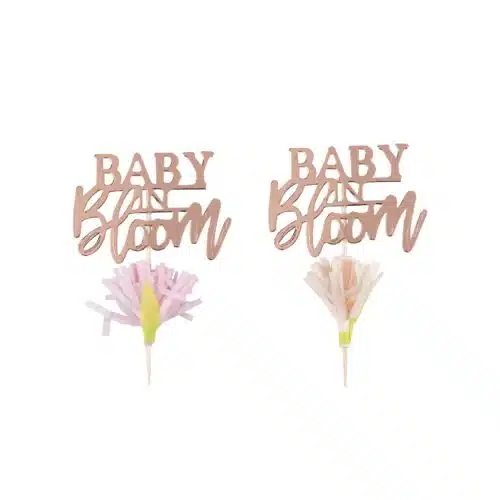 Cupcake topper baby in bloom - afbeelding 3