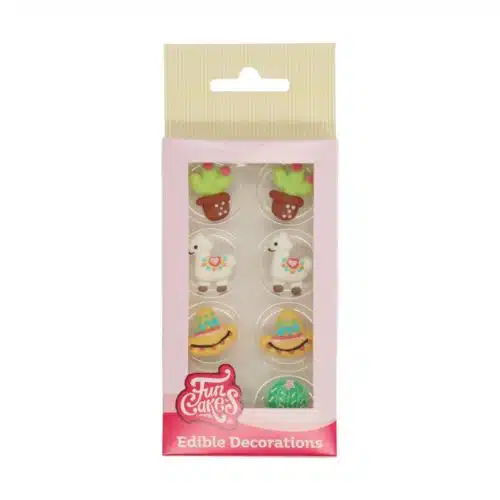 Funcakes suikerdecoratie alpaca set/8