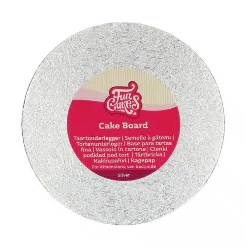 Funcakes cake board rond ø17,5 cm - zilver