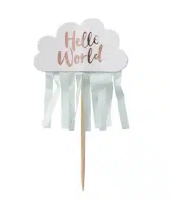 Hello world cupcake picks bij cake, bake & love 10