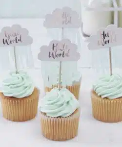 Hello World Cupcake Picks
