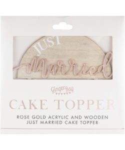 Cake topper just married bij cake, bake & love 10