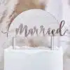 Cake topper just married bij cake, bake & love 3