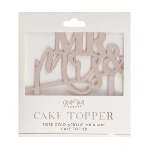 Cake topper mr and mrs rose gold - afbeelding 2