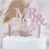 Cake topper mr and mrs rose gold bij cake, bake & love 3