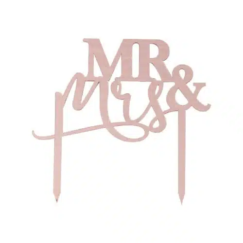 Cake topper mr and mrs rose gold - afbeelding 3