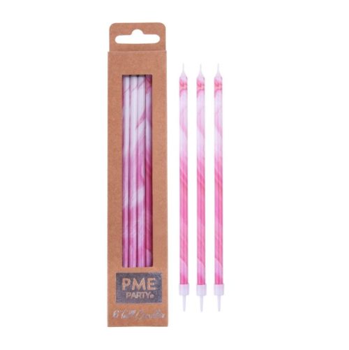 Pme candles tall pink marble set of 6 bij cake, bake & love 5