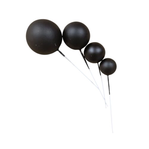 Cake bubbles zwart set 4