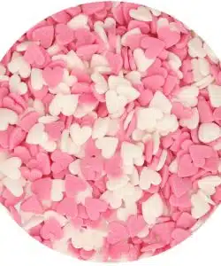 Alternative view of FunCakes Hartjes Roze-Wit 60 g