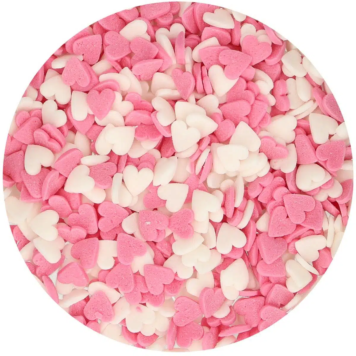 Funcakes hartjes roze-wit 60 g bij cake, bake & love 6 Funcakes hartjes roze-wit 60 g - afbeelding 2