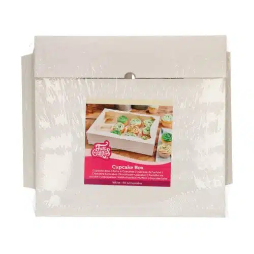 Funcakes cupcake doos 12 - wit pk/3