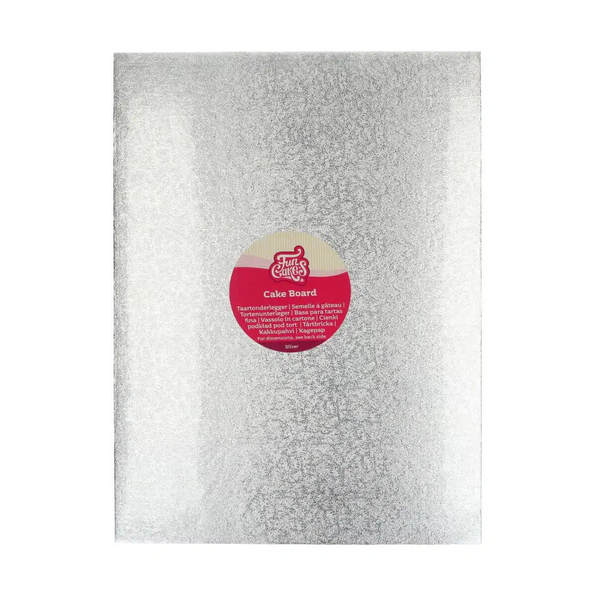 Funcakes cake board rechthoek 40,5 x 30,5 cm - zilver bij cake, bake & love 5 Funcakes cake board rechthoek 40,5 x 30,5 cm - zilver