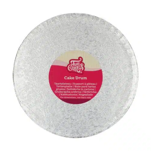 Funcakes cake drum rond ø22,5 cm - zilver