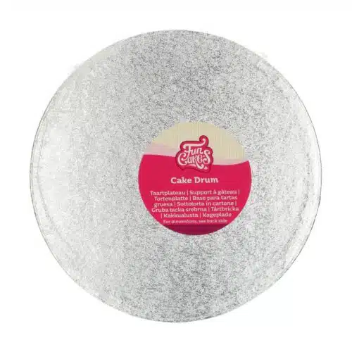 Funcakes cake drum rond ø25 cm - zilver