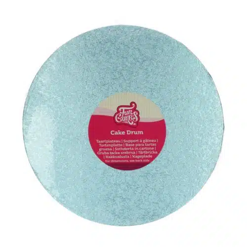 Funcakes cake drum rond ø25 cm - baby blauw