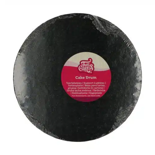 Funcakes cake drum rond ø25 cm - zwart