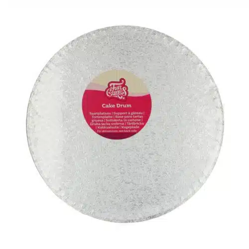 Funcakes cake drum rond ø27,5 cm- zilver