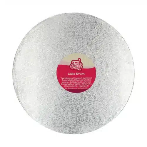 Funcakes cake drum rond ø30,5 cm- zilver