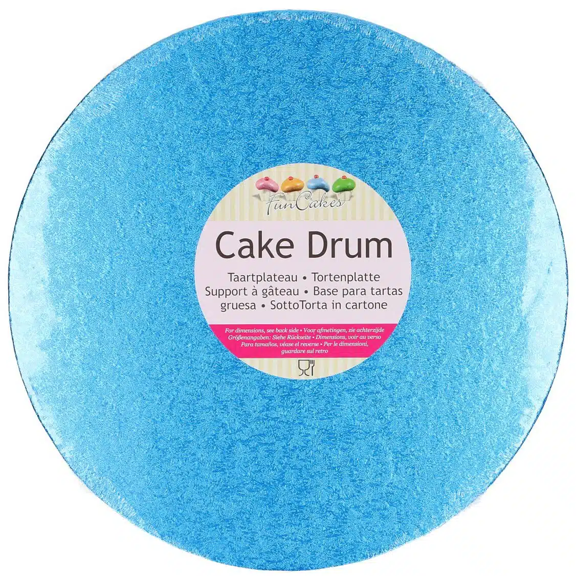 Funcakes cake drum rond ø30,5 cm - blauw bij cake, bake & love 5 Funcakes cake drum rond ø30,5 cm - blauw