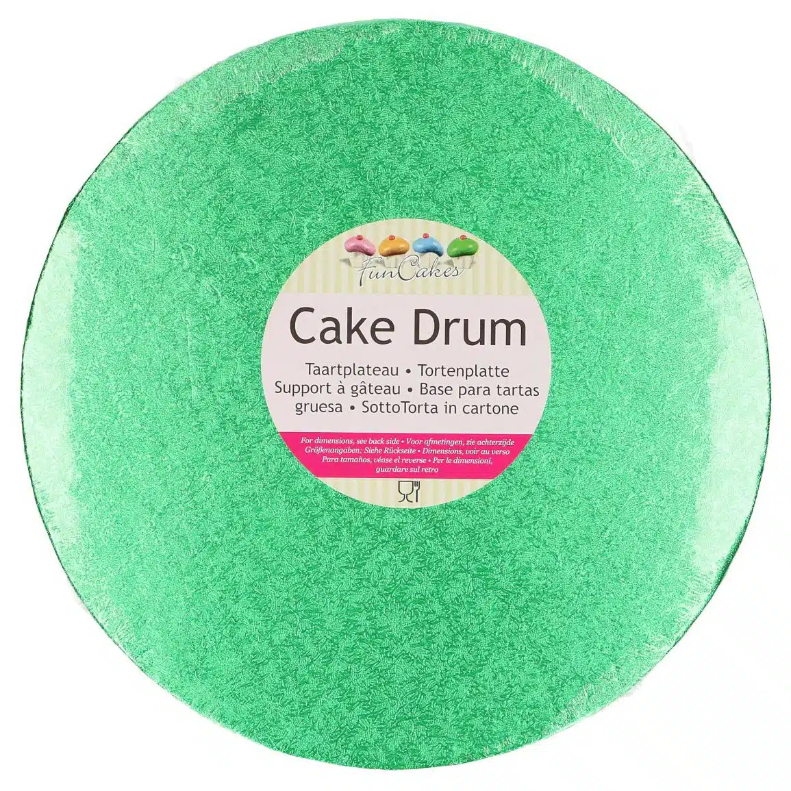 Funcakes cake drum rond ø30,5 cm - groen bij cake, bake & love 5 Funcakes cake drum rond ø30,5 cm - groen
