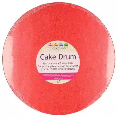 Funcakes cake drum rond ø30,5 cm - rood