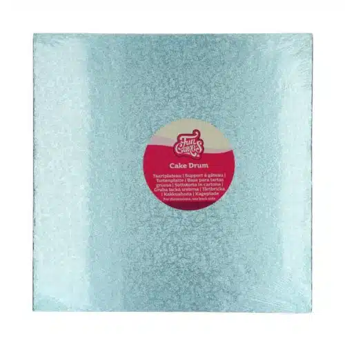 Funcakes cake drum vierkant 30,5 cm - baby blauw