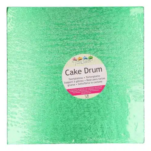 Funcakes cake drum vierkant 30,5 cm - groen