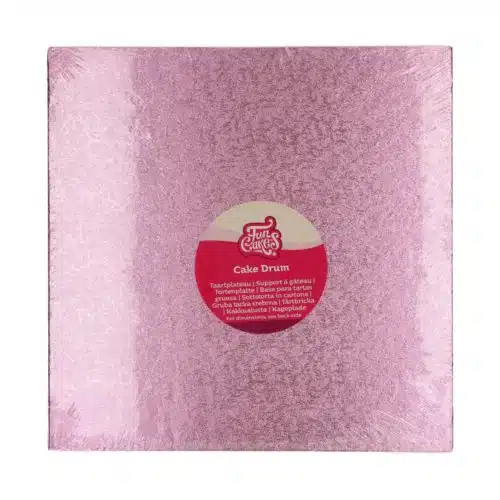 Funcakes cake drum vierkant 30,5 cm - roze