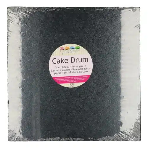 Funcakes cake drum vierkant 30,5 cm - zwart