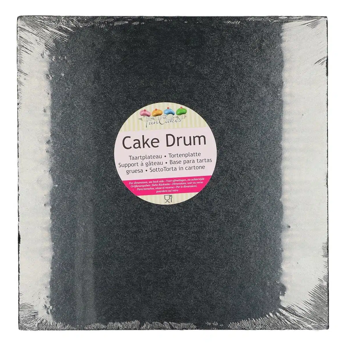 Funcakes cake drum vierkant 30,5 cm - zwart bij cake, bake & love 5 Funcakes cake drum vierkant 30,5 cm - zwart