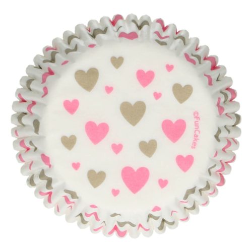 Funcakes baking cups hearts pk/48 bij cake, bake & love 6