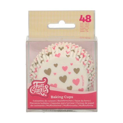 Funcakes baking cups hearts pk/48 bij cake, bake & love 5