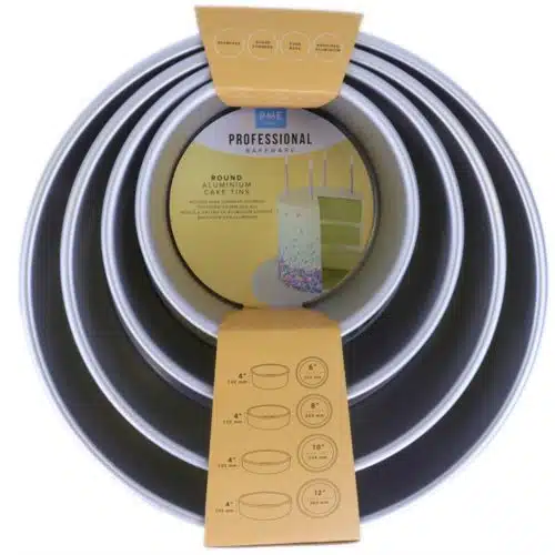 Pme deep round cake pan (10 cm hoog) set/4
