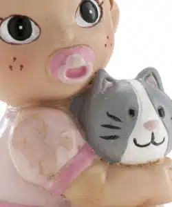 Alternative view of Caketopper baby meisje met poesje