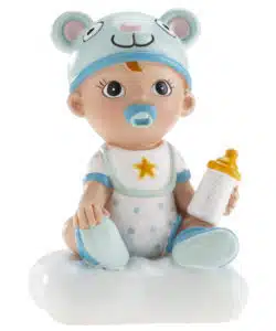 Caketopper baby jongentje met flesje