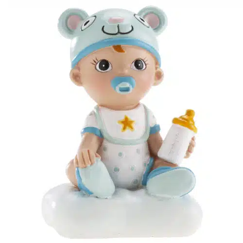 Caketopper baby jongentje met flesje