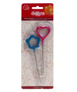 Taart vuursterretjes hart/ster gekleurd bij cake, bake & love 7