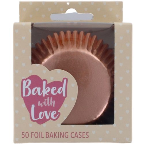 Baked with love baking cups rose gold pk/50 bij cake, bake & love 5