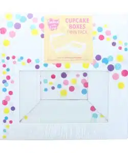 Baked with love cupcake doos paars en gestipt pk/2 bij cake, bake & love 10