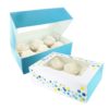 Baked with love cupcake doos blauw en gestipt pk/2 bij cake, bake & love 3