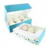 Baked with love cupcake doos blauw en gestipt pk/2 bij cake, bake & love 3