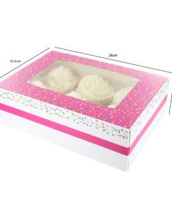 Baked with love cupcake doos roze en sprinkles pk/2 bij cake, bake & love 8