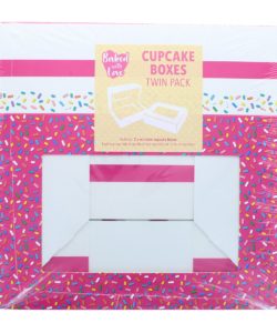 Baked with love cupcake doos roze en sprinkles pk/2 bij cake, bake & love 10