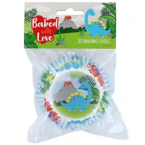 Baked with love baking cups dino pk/25