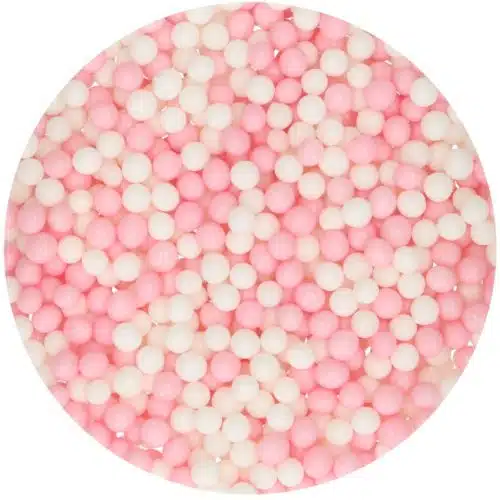 Funcakes zachte parels medium roze/wit 60 g - afbeelding 2
