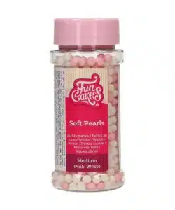 FunCakes Zachte Parels Medium Roze/Wit 60 g